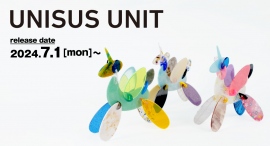 デッドストックになってしまうアクリルを、ビジュアルアーティスト ミック・イタヤ氏とコラボしアートピース化。「UNISUS UNIT」が７月１日より発売。