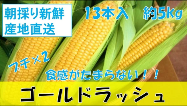 数量限定！「ＪＡタウン」のショップ「タウンショップみやぎ」でプチプチ食感の宮城県産とうもろこし「ゴールドラッシュ」を販売中！～７月２５日までの期間限定！！～