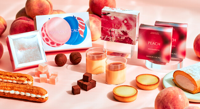 旬の白桃を味わい尽くす、4年目の新提案。あなた好みの”白桃”から選べる8種もの白桃チョコスイーツが7月の「旅するメゾン」から登場します。