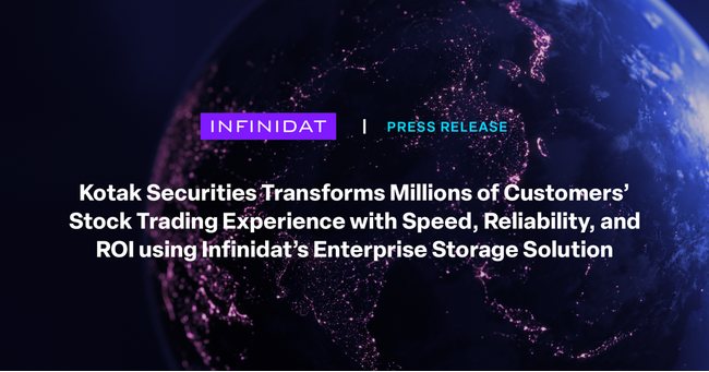 インドの大手証券会社が、Infinidatのエンタープライズストレージソリューションによって、スピード、信頼性、ROIの面で数百万人の顧客に新たな株式取引体験を提供