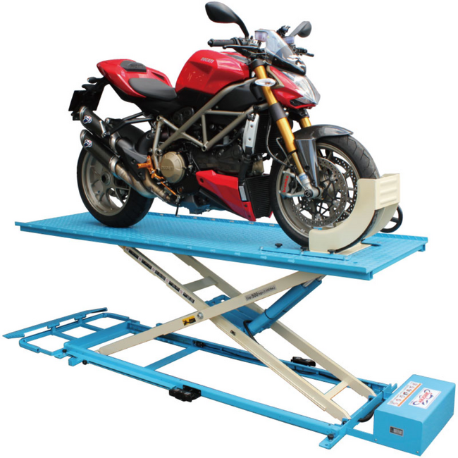 ヤマト自動車 モーターサイクルリフト５００ｋｇの取り扱いを開始　【整備機器・鈑金塗装工具の補助金活用サポートしています】