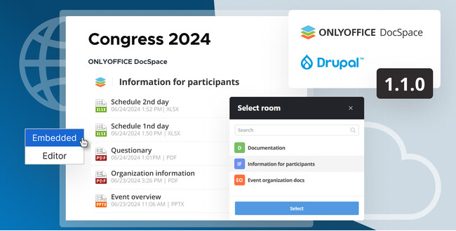 Drupal用ONLYOFFICE DocSpaceプラグインの新機能が追加