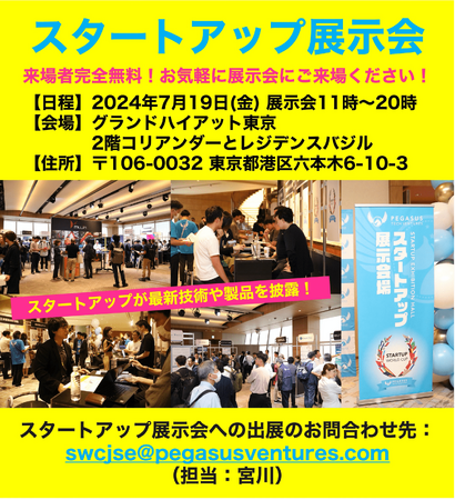 スタートアップワールドカップ2024 東京予選でのスタートアップ展示ブース、出展企業大募集！！さらなる資金調達、事業拡大、マーケティング効果拡大のチャンス！