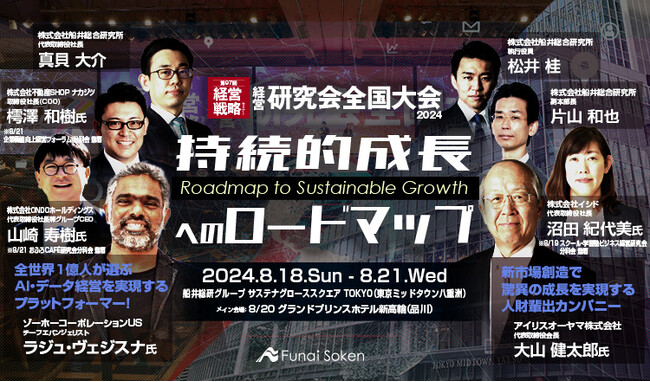 船井総合研究所 『第97回経営戦略セミナー 経営研究会全国大会2024』 開催のお知らせ