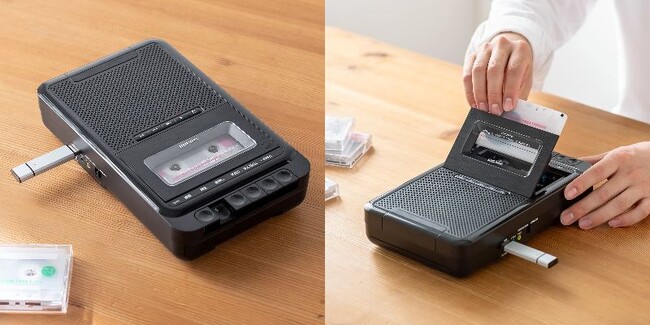 カセットテープを再生＆デジタル化！かさばるテープをスッキリまとめるカセット変換プレーヤーを7月3日発売