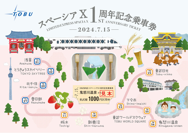 スペーシア X1周年記念乗車券を、7月15日(月・祝)より発売します!