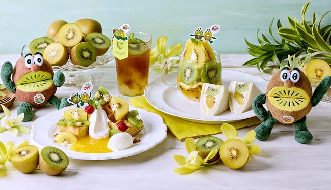 ゼスプリ×Afternoon Tea スペシャルコラボ　キウイ2倍の“1DAYイベント”も開催　キウイブラザーズのピック付き！新作コラボメニューを7月18日から発売