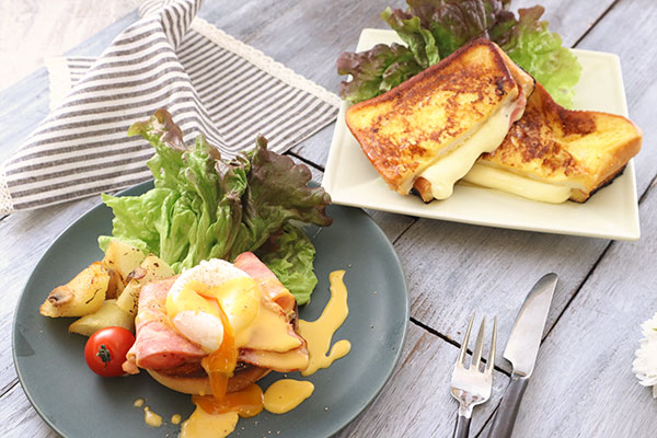 ラ・キャリエールクッキングスクール１Dayレッスン「7月ホテルライクな朝食♪エッグベネディクト&モンテクリストサンド」開催～8名限定～