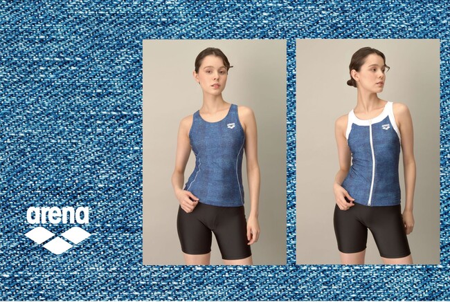 『アリーナ』より、デニム調でスタイリッシュなフィットネス水着を発売