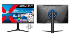 JAPANNEXTが31.5インチ IPSパネル採用 昇降式多機能スタンド搭載の4K液晶モニターをAmazon限定 43,980円で7月5日(金)に発売