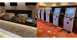 千葉県木更津市の大型複合リゾート施設『龍宮城スパホテル三日月』へ
宿泊施設向けセルフチェックインシステム＆温浴施設専用自動精算機 12台導入