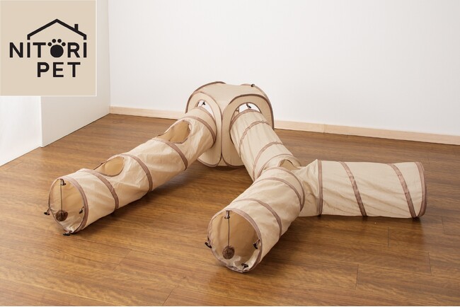 連結して遊べるペットトンネルが新発売！ボールのおもちゃとシャカシャカ音が鳴る仕掛けつき！