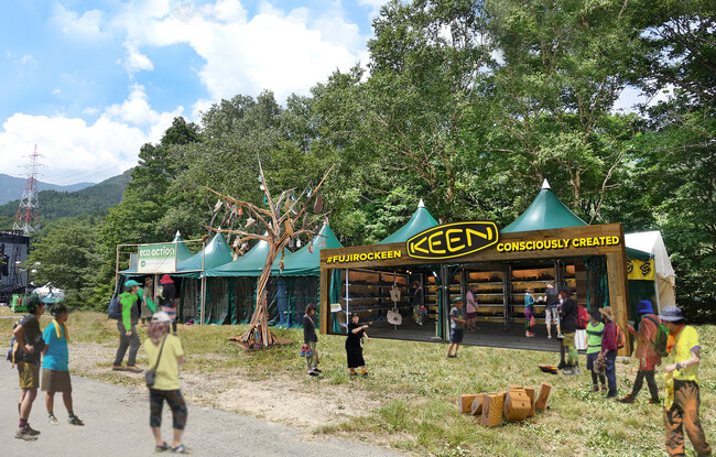 ＜KEEN＞は今年もフジロック会場に出店！フジロック×KEENコラボサンダルの販売や、好評のキッズ参加プログラムを実施！