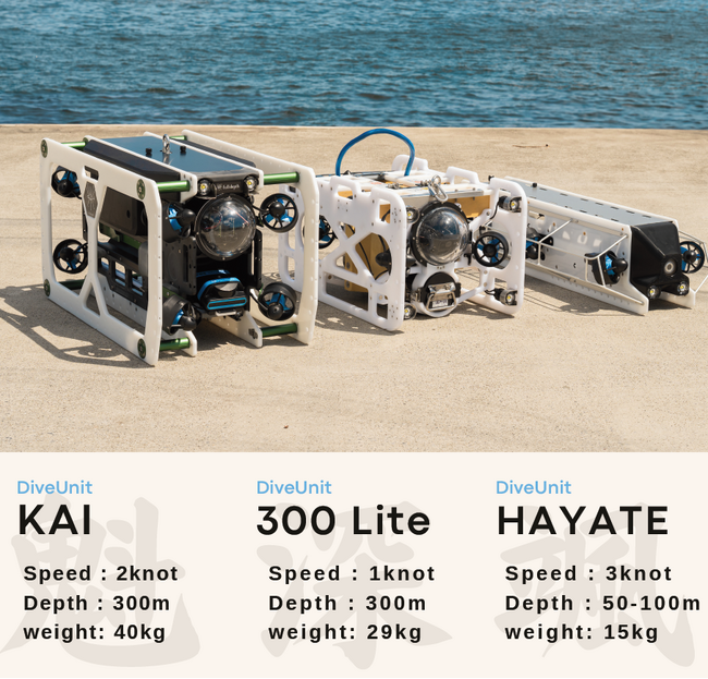 FullDepth、新型の国産産業用水中ドローン「DiveUnit KAI」,「DiveUnit 300 Lite」,「DiveUnit HAYATE」を販売開始