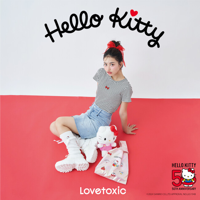 Lovetoxic(ラブトキシック)より、「HELLO KITTY（ハローキティ）」のスペシャルコラボアイテムが2024年7月12日(金)より、全国の直営店、ナルミヤオンラインにて発売！