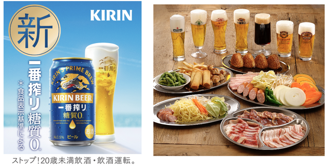 “夏のお出かけスポット”明治神宮外苑『森のビアガーデン』 飲み放題プランにドリンク追加7月1日（月）より「一番搾り 糖質ゼロ」が初登場！