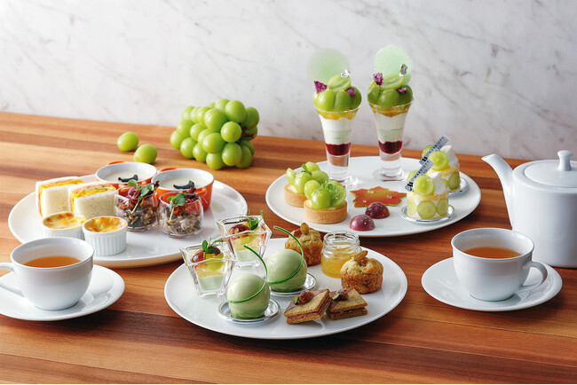 【東京マリオットホテル】シャインマスカットの甘美な誘惑にひたる、秋の至福のひとときを「Shiny SHINE MUSCAT Afternoon Tea」を発売