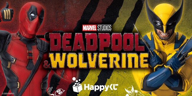 デッドプールとウルヴァリンが参戦！Happyくじ / MARVEL 『デッドプール＆ウルヴァリン』が2024年7月24日（水）発売！さらに！Happyくじ初のCM放送も決定！