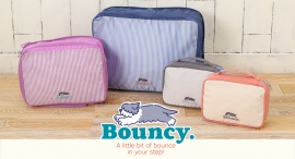ふわモコの犬をアイコンにしたオリジナルグッズ「Bouncy.（バウンシー．）」シリーズより旅行に便利なアイテムが登場♪　雑貨店ブルーブルーエより7月19日発売