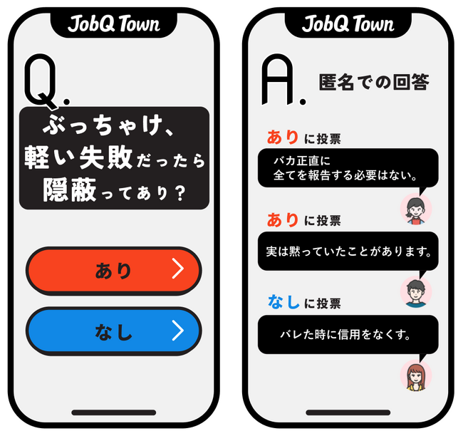 キャリアの匿名Q&Aサービスが提供　はたらく個人の”リアル”集まる「ココだけの本音」開設
