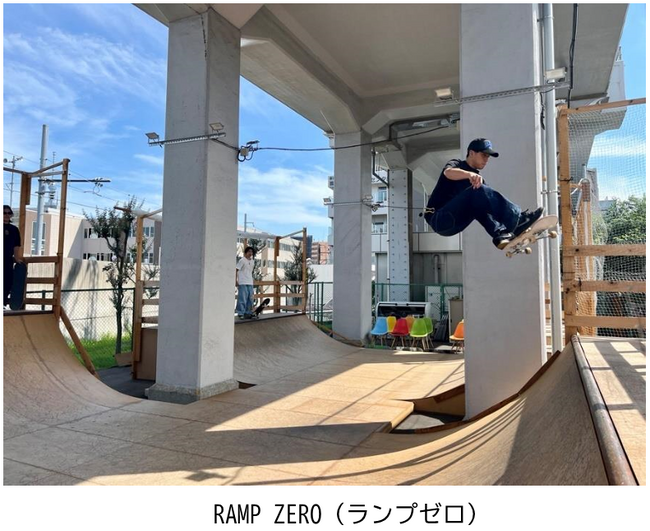 日比谷線南千住駅から徒歩１分のスケートボードパーク「ＲＡＭＰ ＺＥＲＯ」２０２４年７月２４日（水）からフリー滑走を開始いたします！
