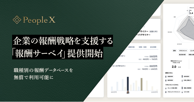 PeopleX、企業の報酬戦略を支援する「報酬サーベイ」提供開始