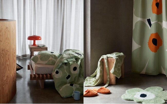 [マリメッコ]アイスグリーンのUnikkoが彩るホームコレクションが登場。日本限定エプロンなどもラインナップ。