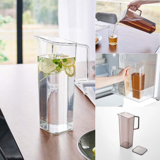 ハンドル付きで注ぎやすい冷水筒や、テーブル横に取り付けできるリモコンラックなど新商品発売しました。