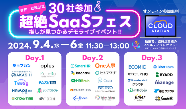 30社参加!労務・総務必見の超絶SaaSフェス