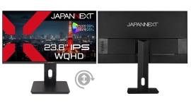 JAPANNEXTが23.8インチ IPSパネル採用 WQHD解像度 昇降式多機能スタンド搭載の液晶モニターを27,980円で7月26日(金)に発売