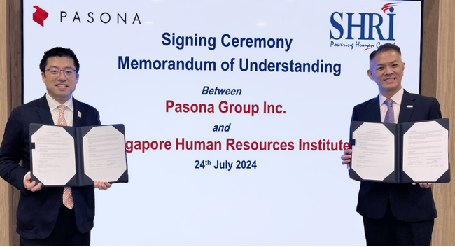 パソナグループとシンガポール人事プロフェッショナル協会（SHRI）　戦略的パートナーシップ覚書締結
