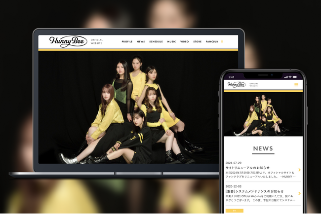 821が“HUNNY BEE”へ改名＆新メンバー加入！それに伴い、オフィシャルサイトとファンクラブをリニューアルオープン！
