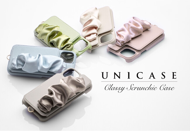 【待望のiPhone15対応】大きなサテンシュシュが大人女子に人気の『Classy Scrunchie Case』を発売