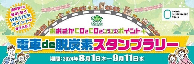大阪府実施「おおさかCO2CO2（コツコツ）ポイント＋」に参画するJR西日本が開催するスタンプラリーキャンペーンにギックスの商業施設・観光事業向けキャンペーンツール「マイグル」が3度目の採用