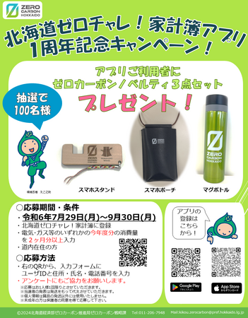 「北海道ゼロチャレ！家計簿」1周年記念キャンペーン！