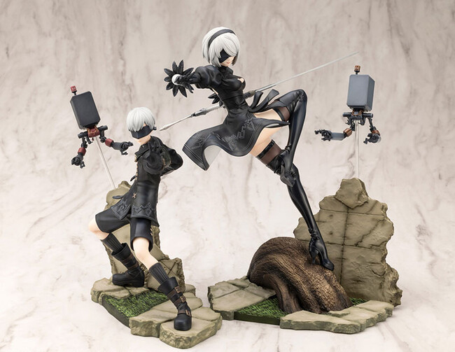 アニメ『NieR:Automata Ver1.1a』より、「2B」「9S」がフィギュアで登場。あみあみにて予約受付中。