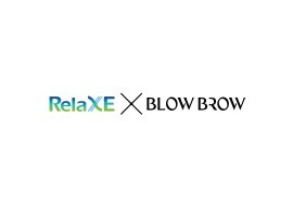 『RelaXE × BLOW BROW』 ロゴ