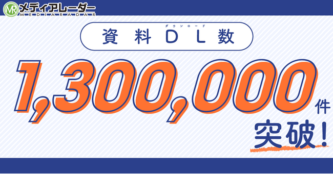 「メディアレーダー」の資料ダウンロード数が累計130万件を突破!