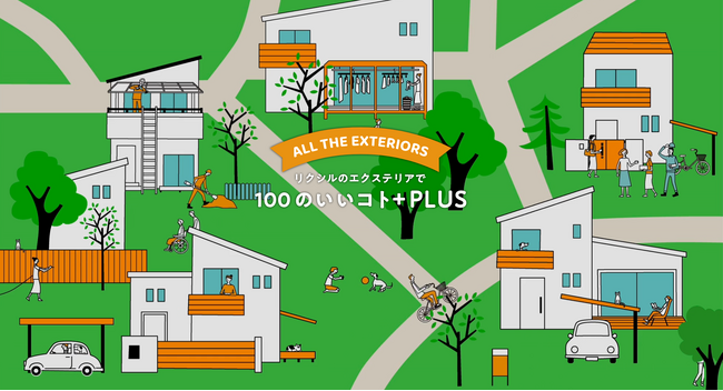エクステリアを通じて、人びとの暮らしをより豊かにするサイト「リクシルのエクステリアで100のいいコト」をリニューアルし、公開