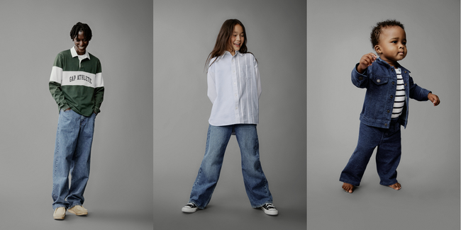 Gap、トレンドのバギーデニムがFALL’24コレクションからキッズ&ベビーも新登場