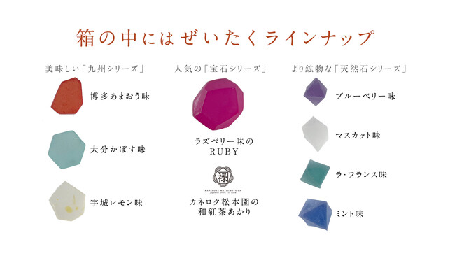 【ネオ和菓子】鉱物や宝石モチーフの琥珀糖とこだわりの和紅茶のセット商品を発売