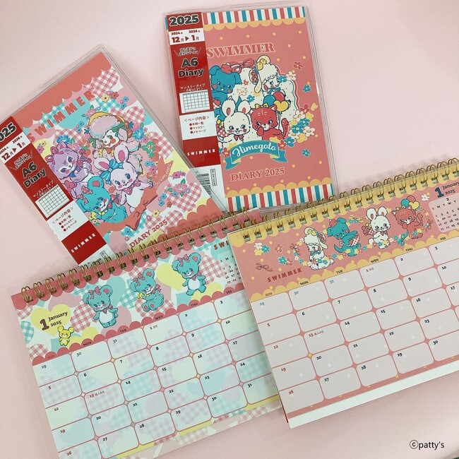 全国の100円ショップのSeria（セリア）にて「SWIMMER」デザインのスケジュール帳＆卓上カレンダーを発売！