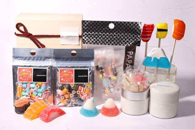 PAPABUBBLEの職人技が光る、繊細なデザイン　お土産にもぴったりな「日本」モチーフのキャンディ・グミ全7種　「PAPABUBBLE」JAPANシリーズ　発売中