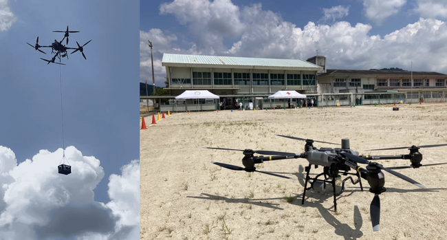 トルビズオン、多久市・多久町の防災訓練にてDJI FlyCart30によるAED等の緊急物資搬送を実施