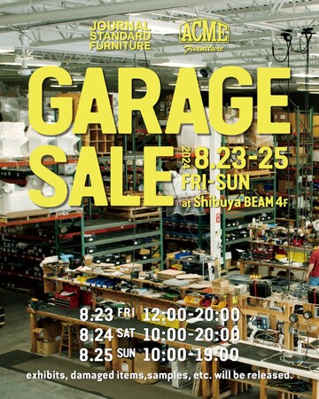 GARAGE SALE at 渋谷 BEAM・開催のお知らせ