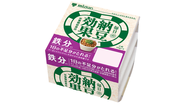 納豆で鉄分が摂取できる?納豆効果(TM)1日不足分の鉄分新発売!