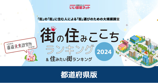 いい部屋ネット「街の住みここち & 住みたい街ランキング2024<都道府県版>」発表