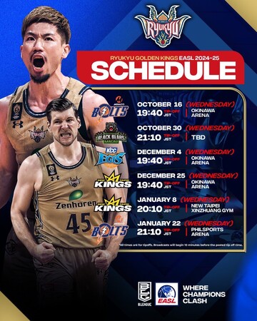 東アジアスーパーリーグ(EASL)2024-25シーズン対戦カードおよび開催日程決定