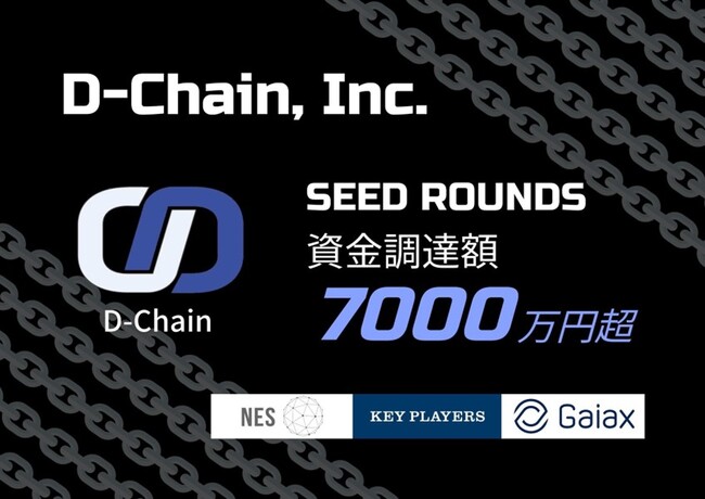 (株)D-Chain、シードラウンド1stクローズにおいて7000万円超の資金調達を実施