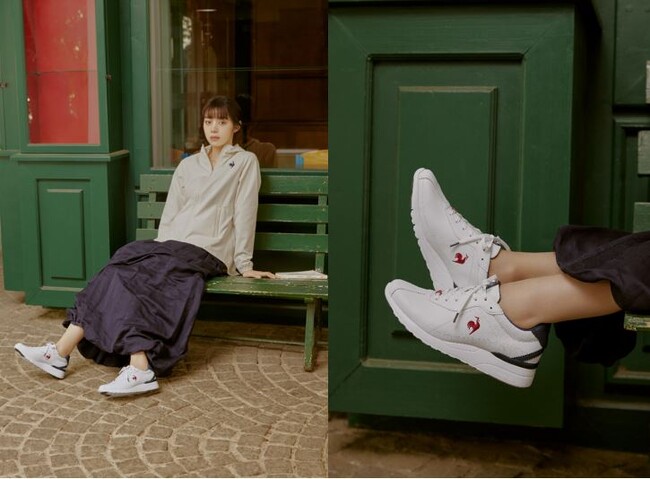 『ルコックスポルティフ』よりヒールアップでエレガントな印象の晴雨兼用スニーカー新発売